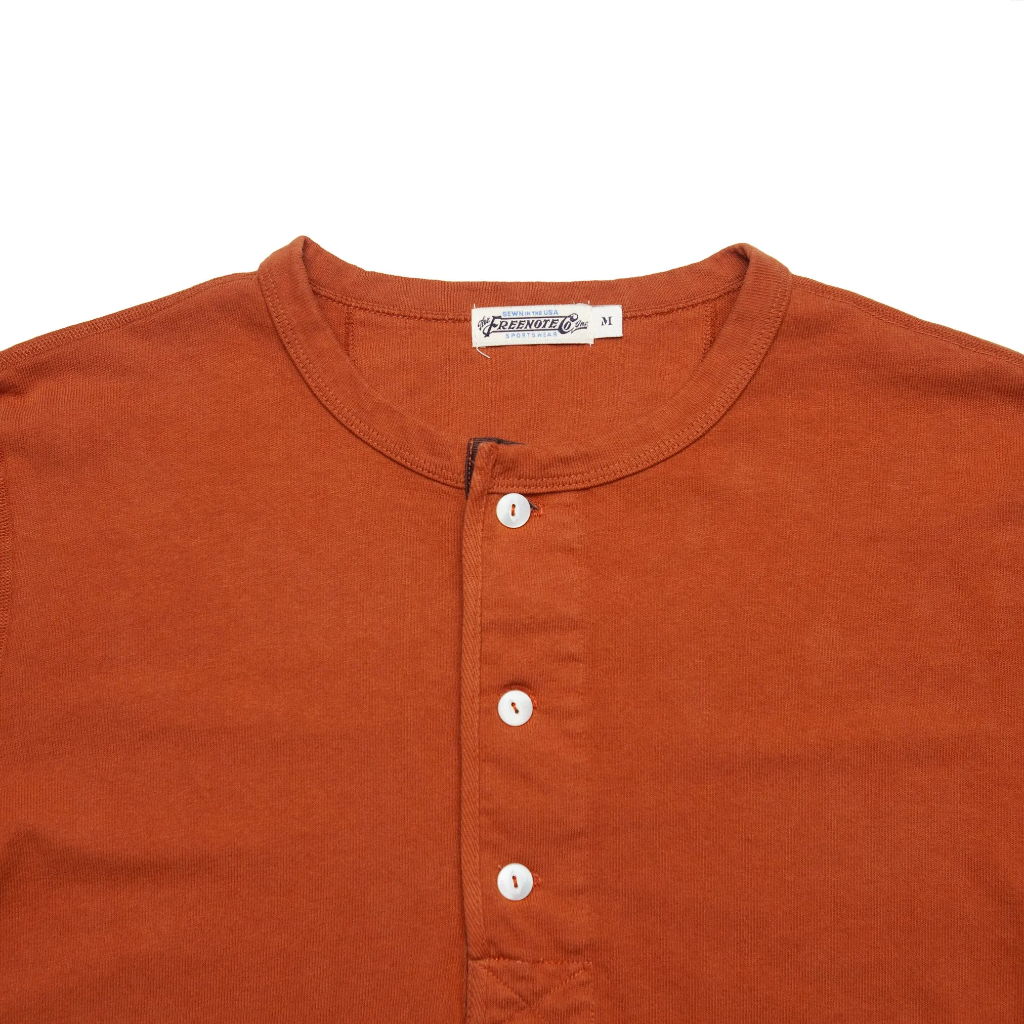 13oz Henley in Rust