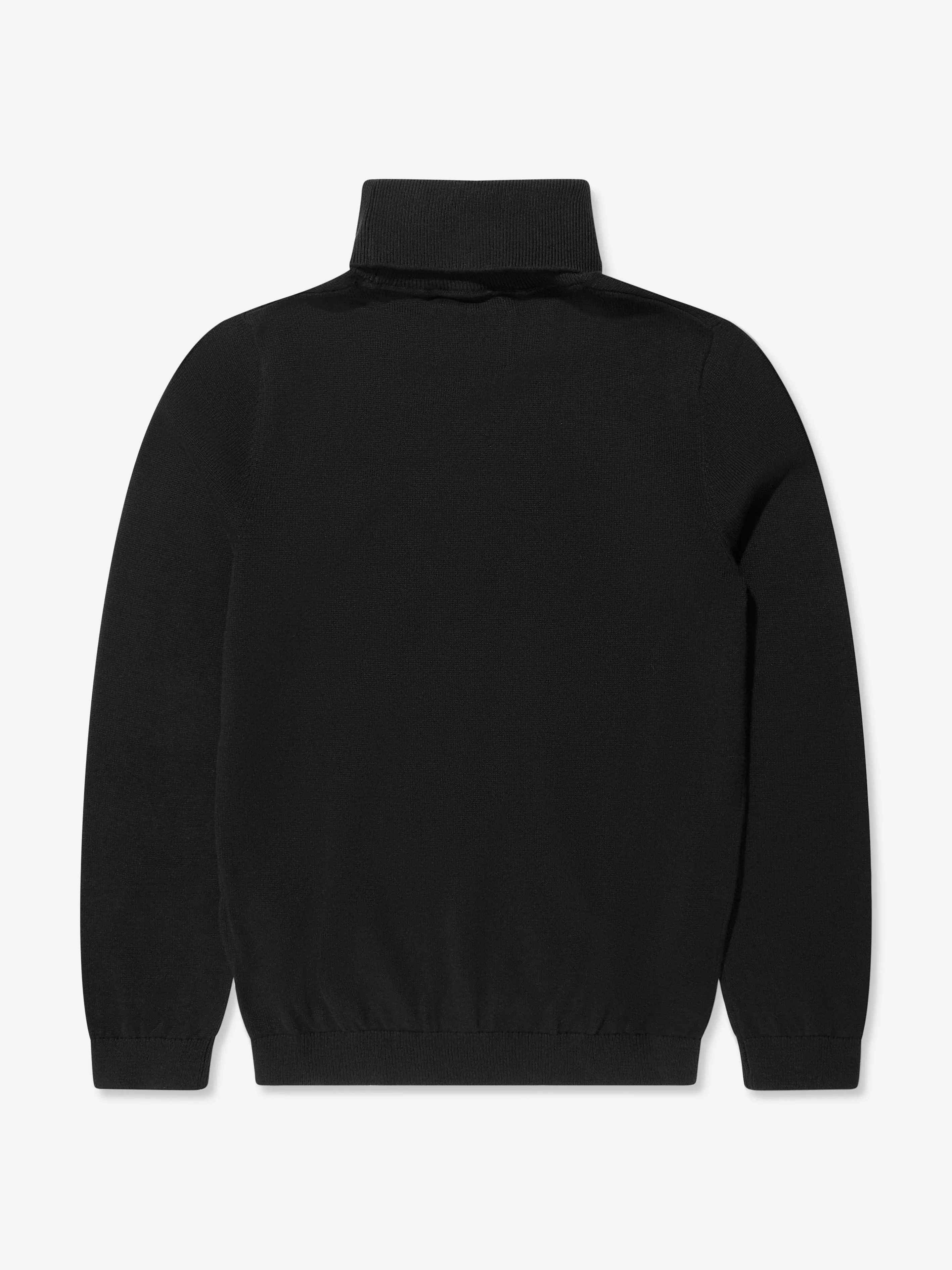 Calvin Klein Boys Roll Neck Sweater in Black