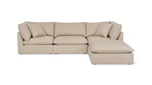 Chill Time 4-Piece Modular Sectional, Biscuit