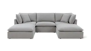 Chill Time 5-Piece Modular U-Shaped Sectional, Heather