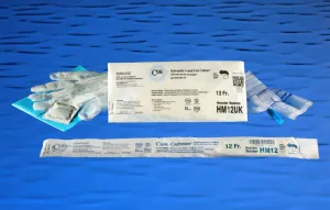 Cure Hydrophilic Catheter Kits, Straight Tip, Male, 16"