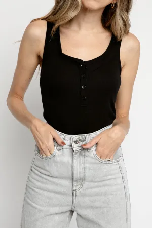 Kate Henley Tank Top in Black