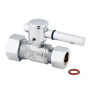 Kingston Brass 5/8" OD Comp X 1/2" OD Comp Straight Shut-Off Valve