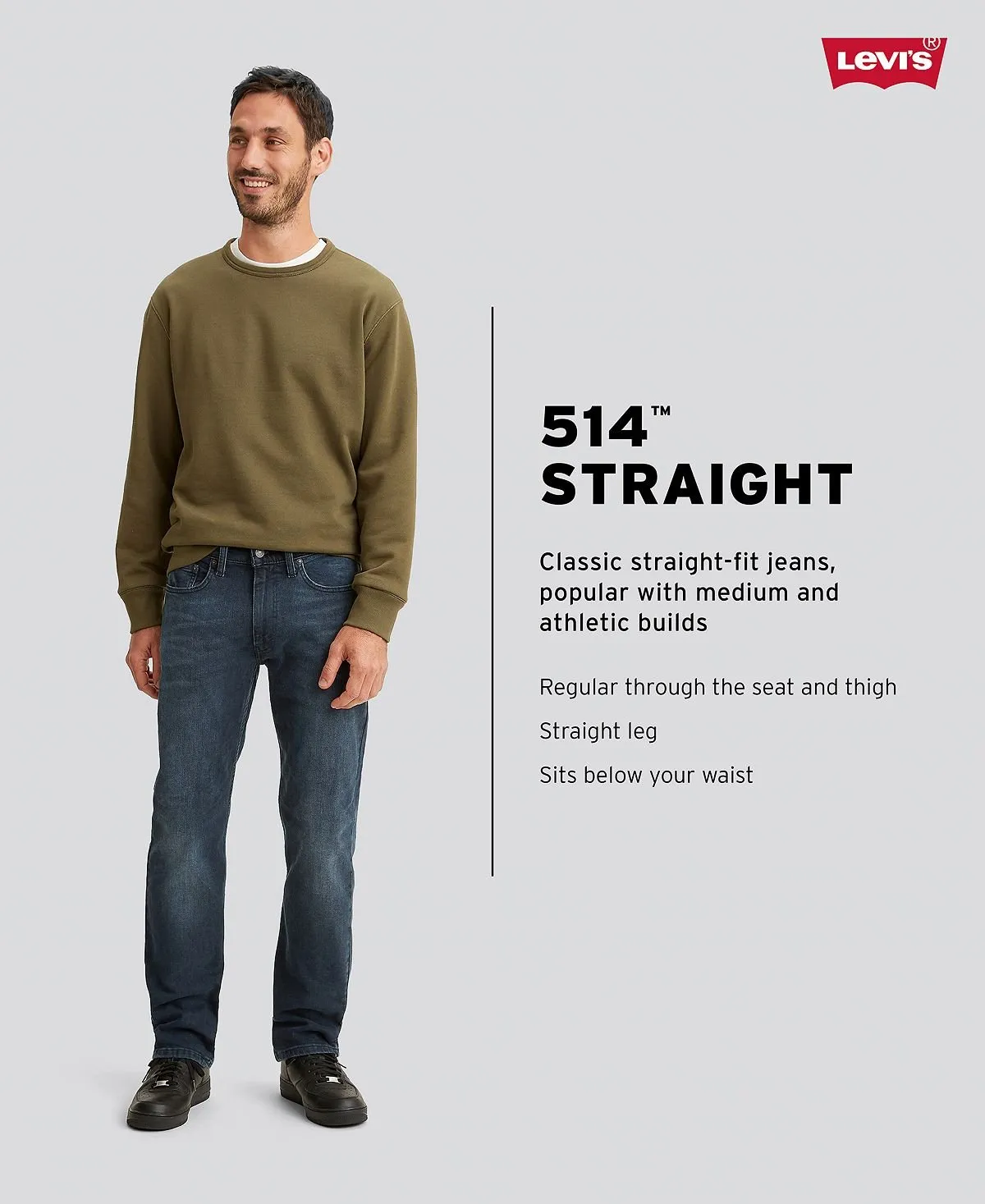 Levi's Men's 514 eco performance straight fit jeans, multi