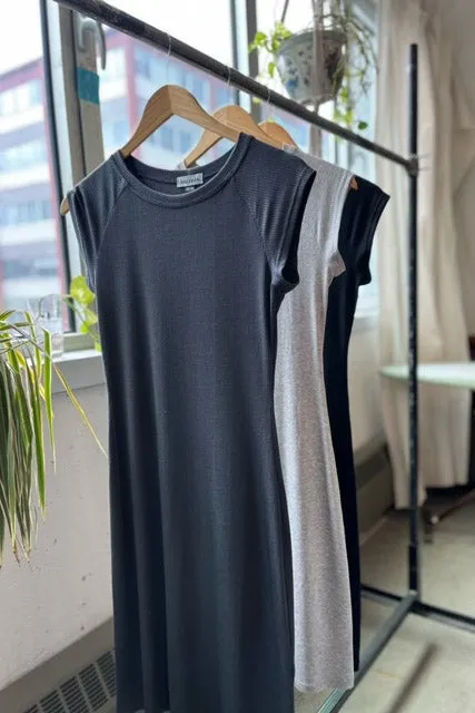 Rib Short Sleeve Raglan Dress