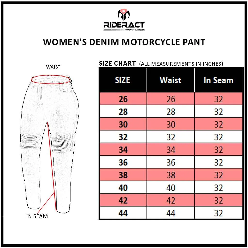 RIDERACT® Women's Riding Stretch Jeans Black Reinforced with Aramid Fiber