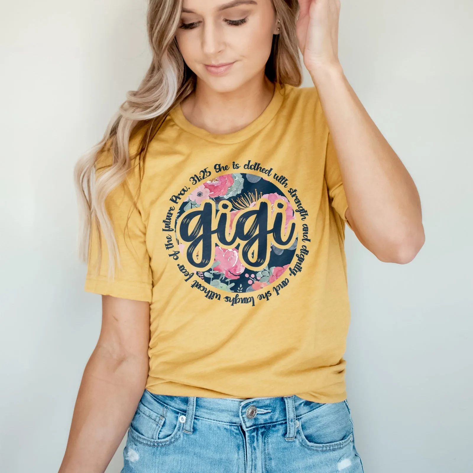 She Is Clothed With Strength Gigi Tee Shirts For Women - Christian Shirts for Women - Religious Tee Shirts