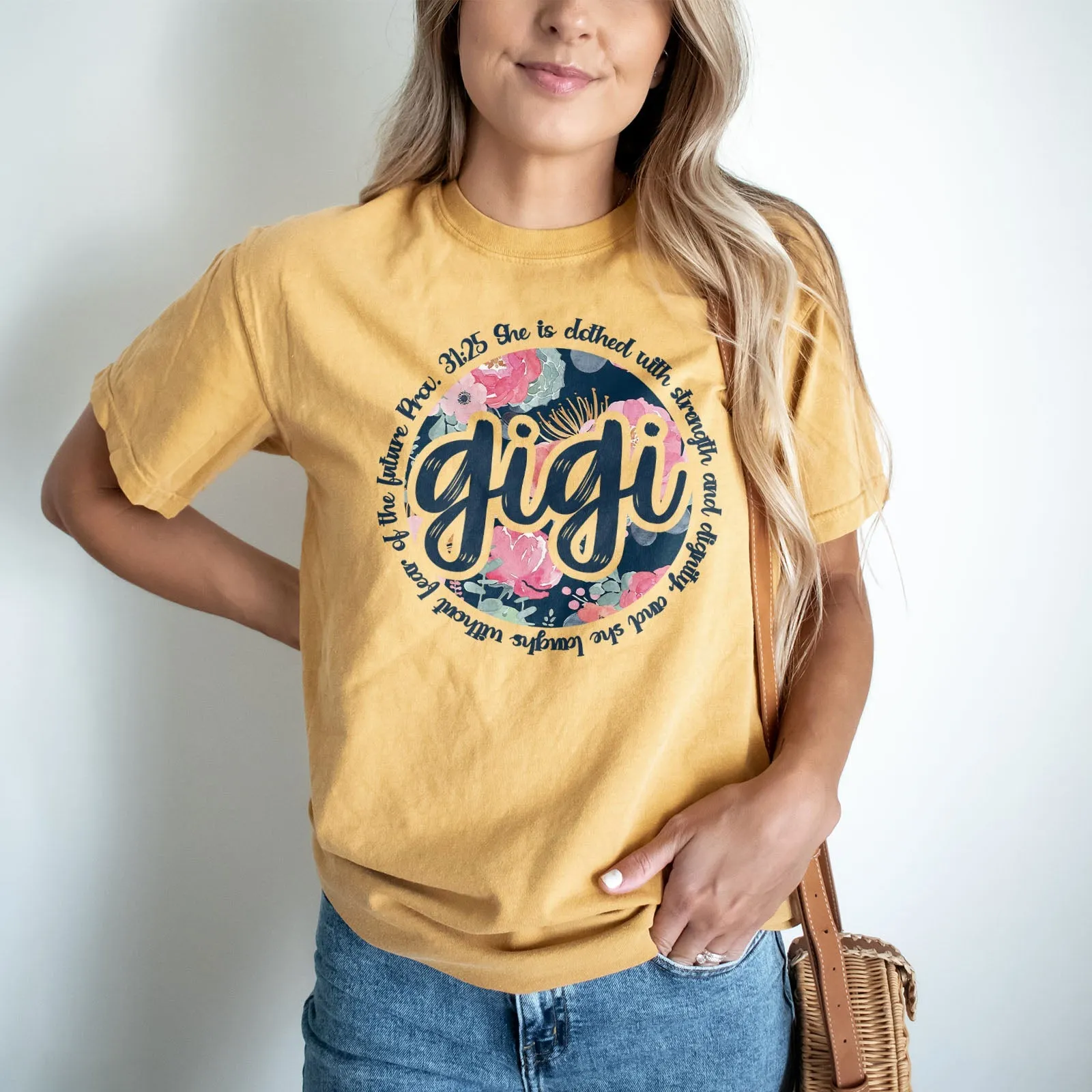 She Is Clothed With Strength Gigi Tee Shirts For Women - Christian Shirts for Women - Religious Tee Shirts