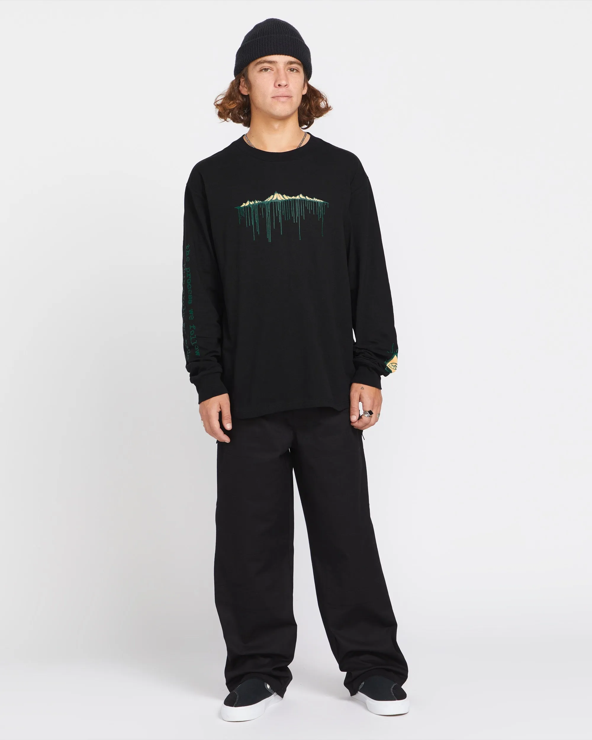 Volcom Japan by Bryan Iguchi Long Sleeve Tee - Black