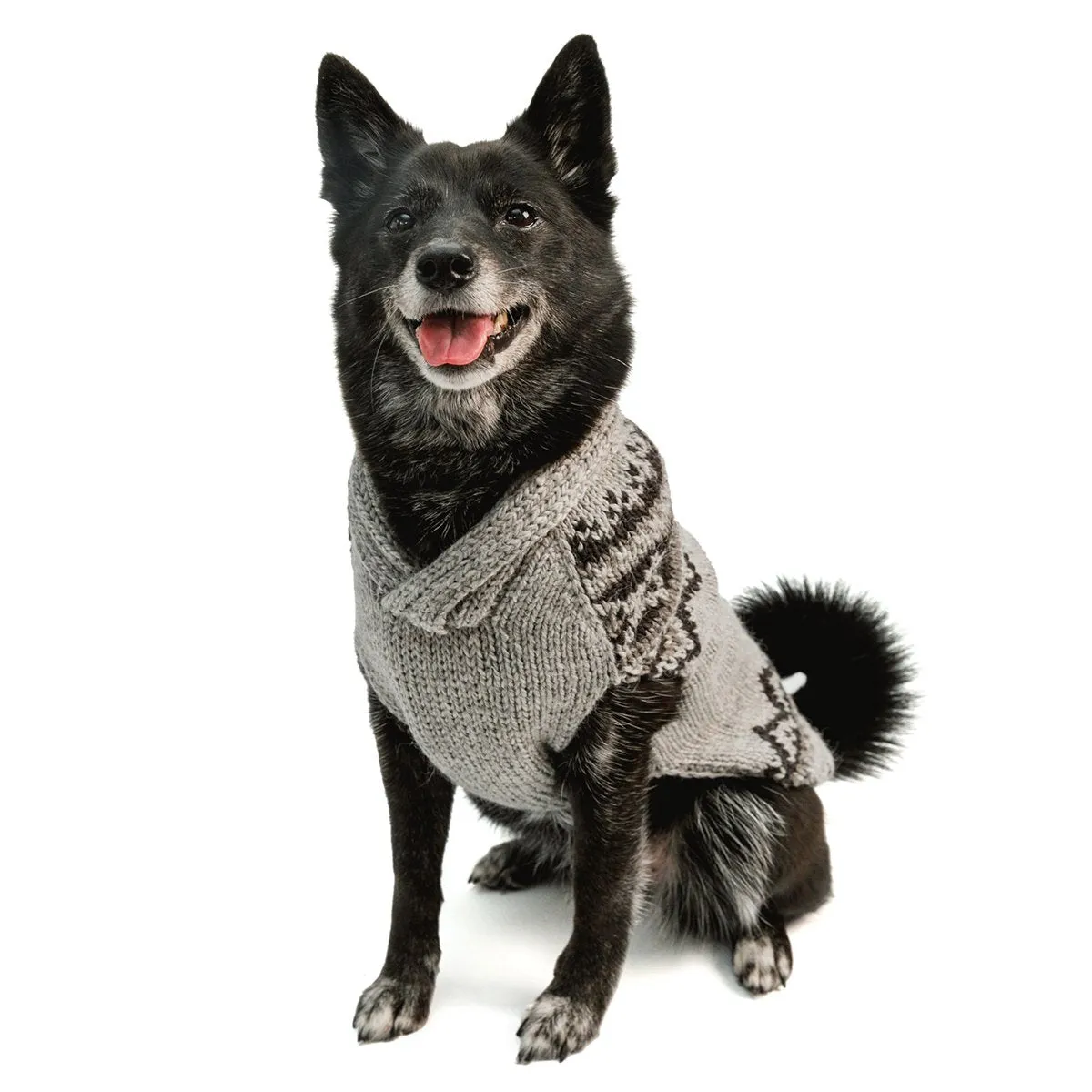 Wyatt Smokey Alpaca Shawl Dog Sweater