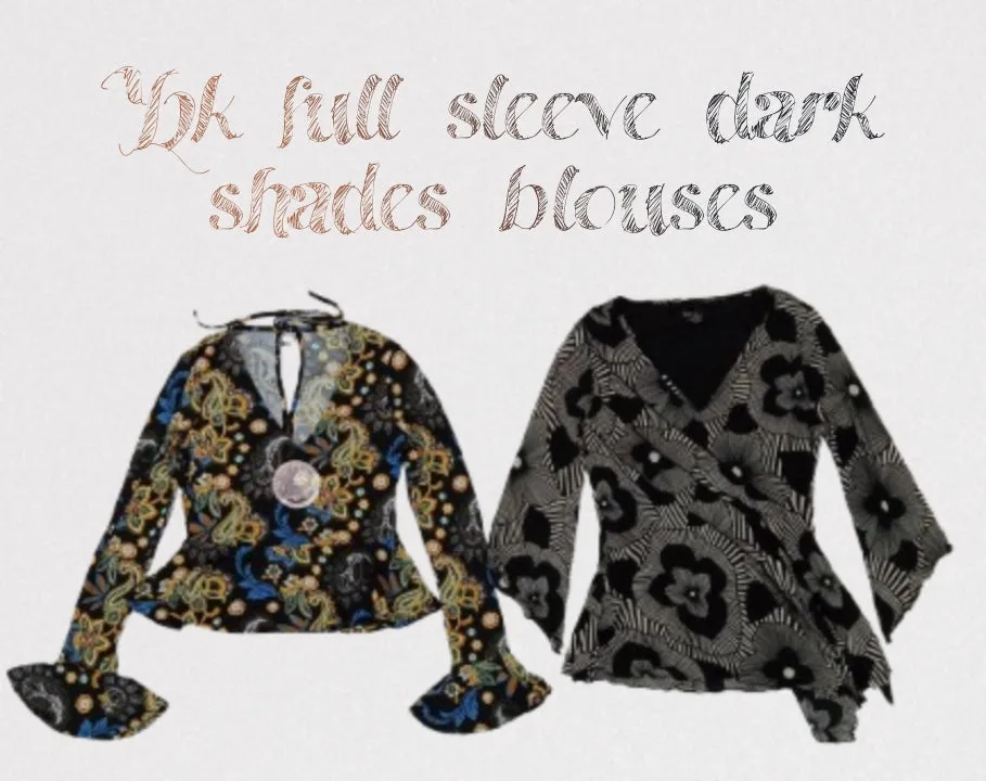 Y2k full sleeve dark shades blouses